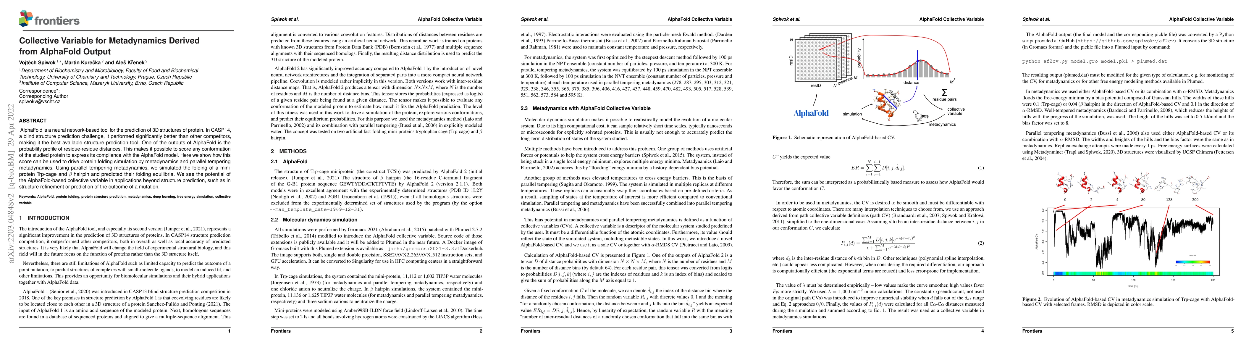 Thumbnail for Collective Variable for Metadynamics Derived from AlphaFold Output