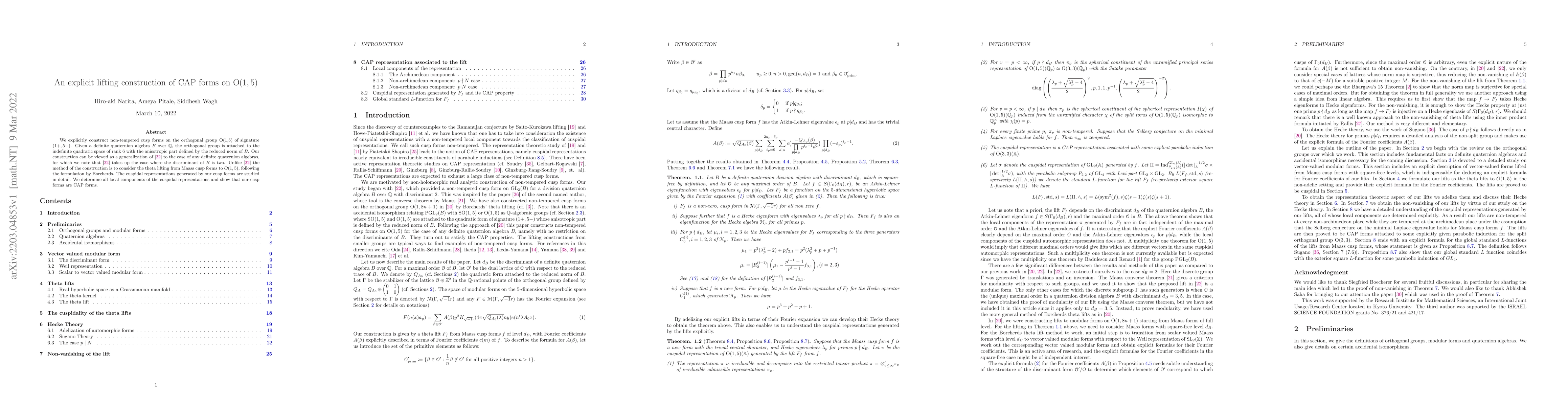 Thumbnail for An explicit lifting construction of CAP forms on O(1,5)