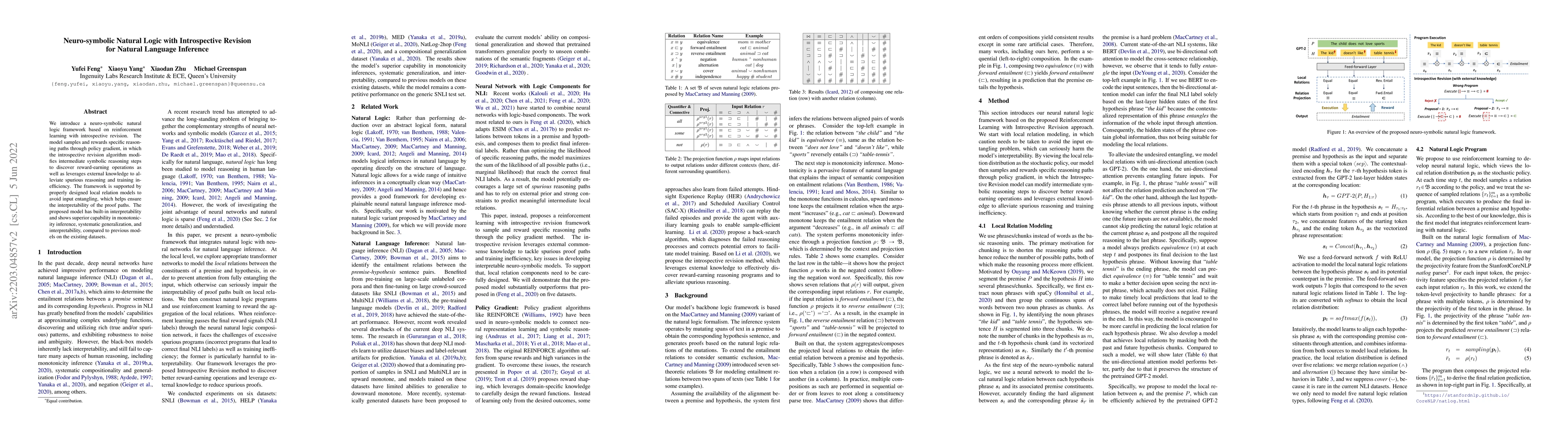 Thumbnail for Neuro-symbolic Natural Logic with Introspective Revision for Natural
  Language Inference