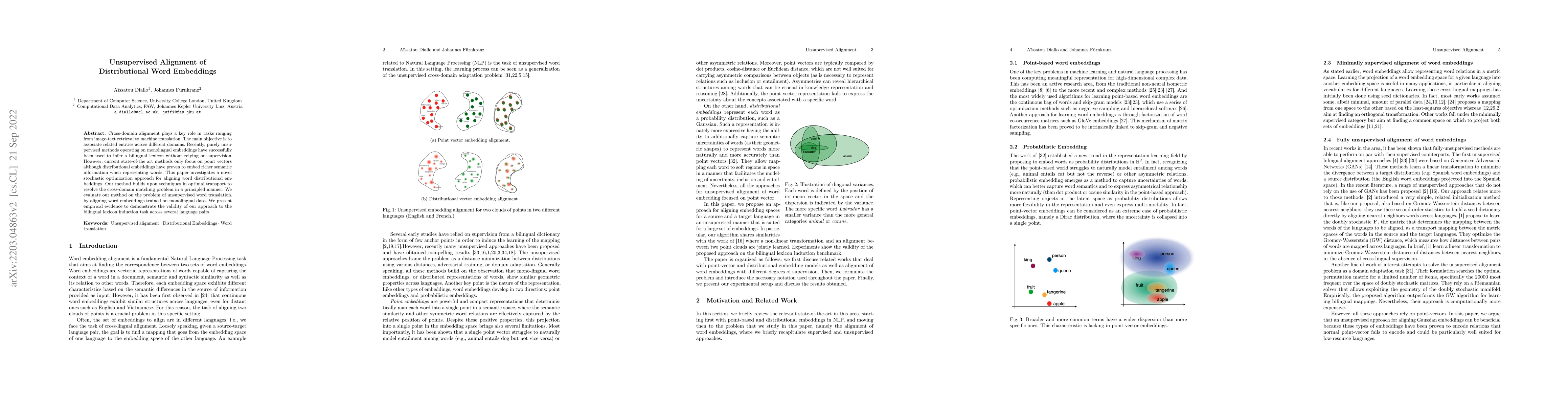 Thumbnail for Unsupervised Alignment of Distributional Word Embeddings
