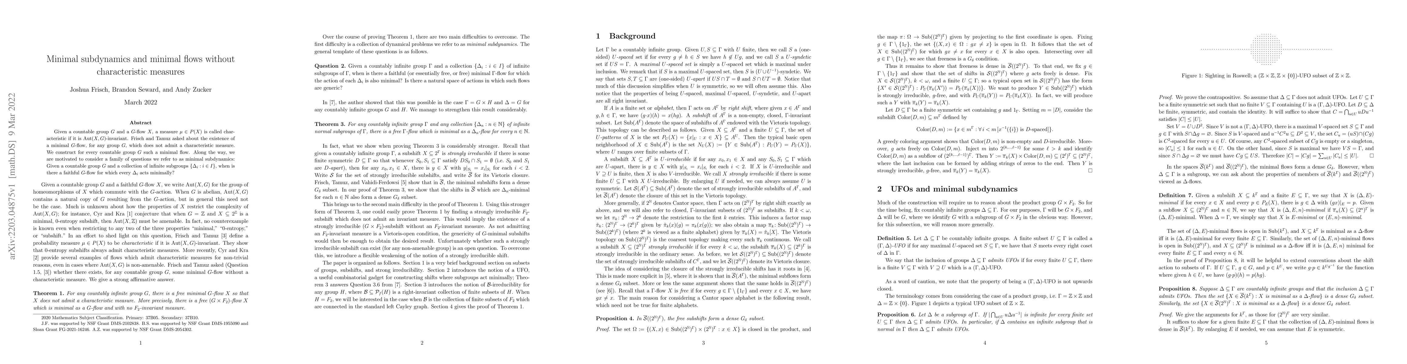 Thumbnail for Minimal subdynamics and minimal flows without characteristic measures