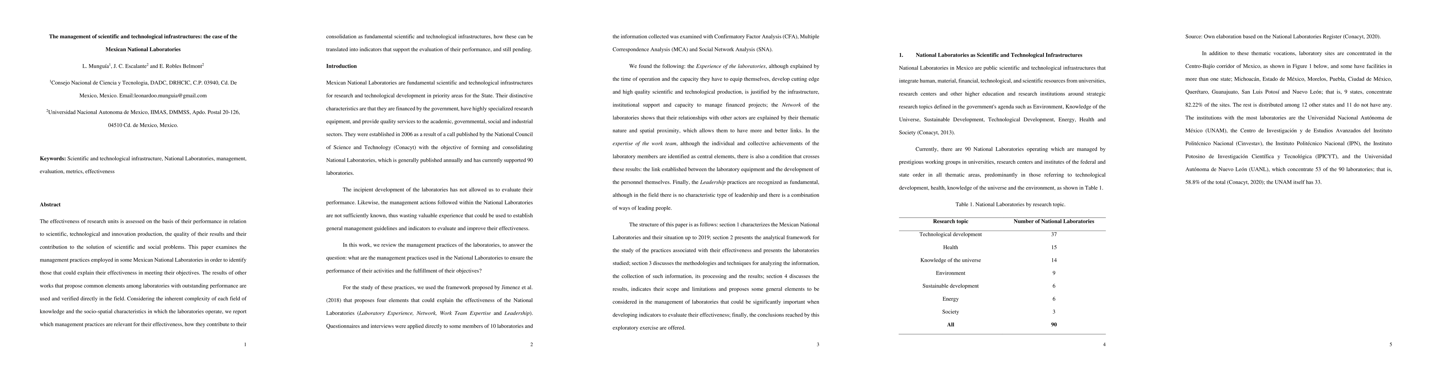 Thumbnail for The management of scientific and technological infrastructures: the case
  of the Mexican National Laboratories