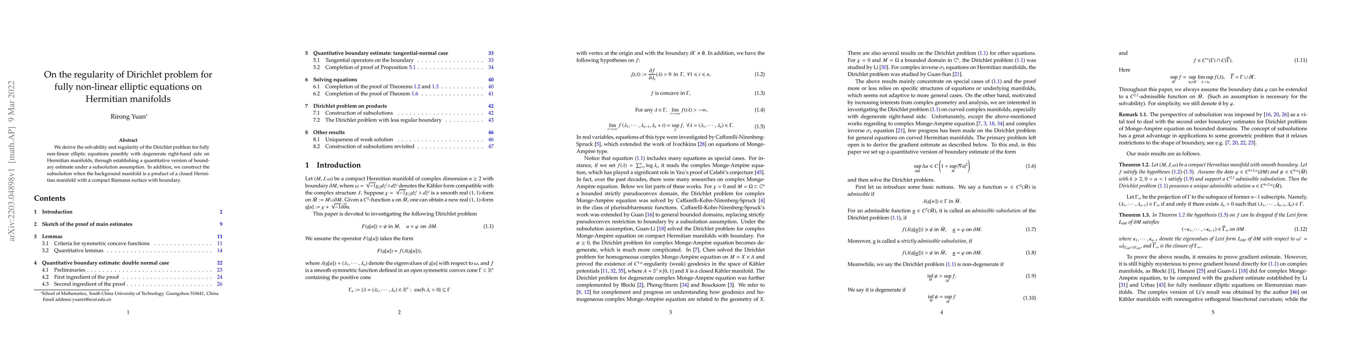 Thumbnail for On the regularity of Dirichlet problem for fully non-linear elliptic
  equations on Hermitian manifolds