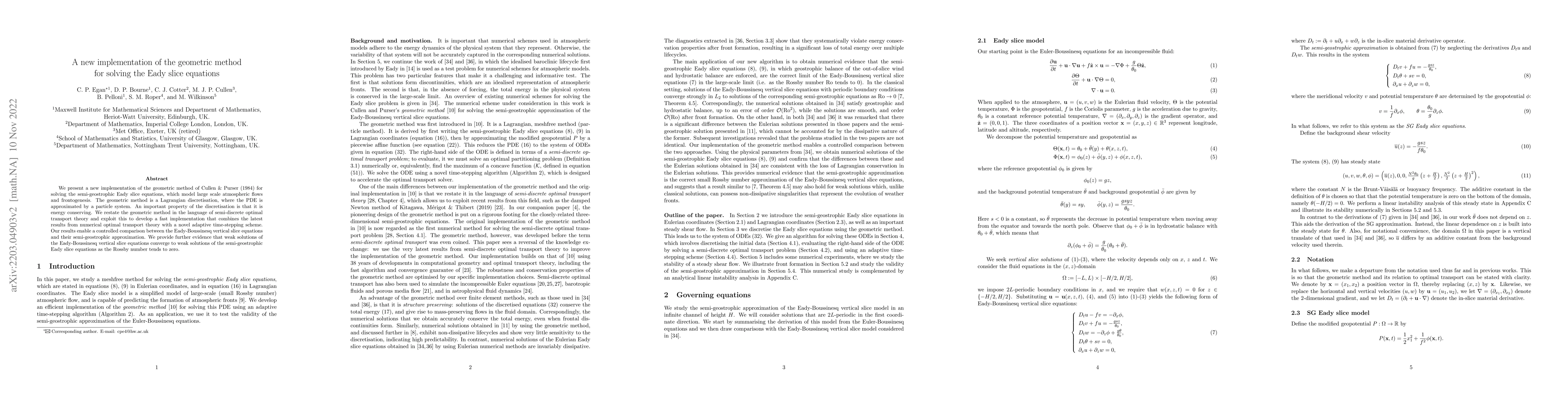 Thumbnail for A new implementation of the geometric method for solving the Eady slice
  equations