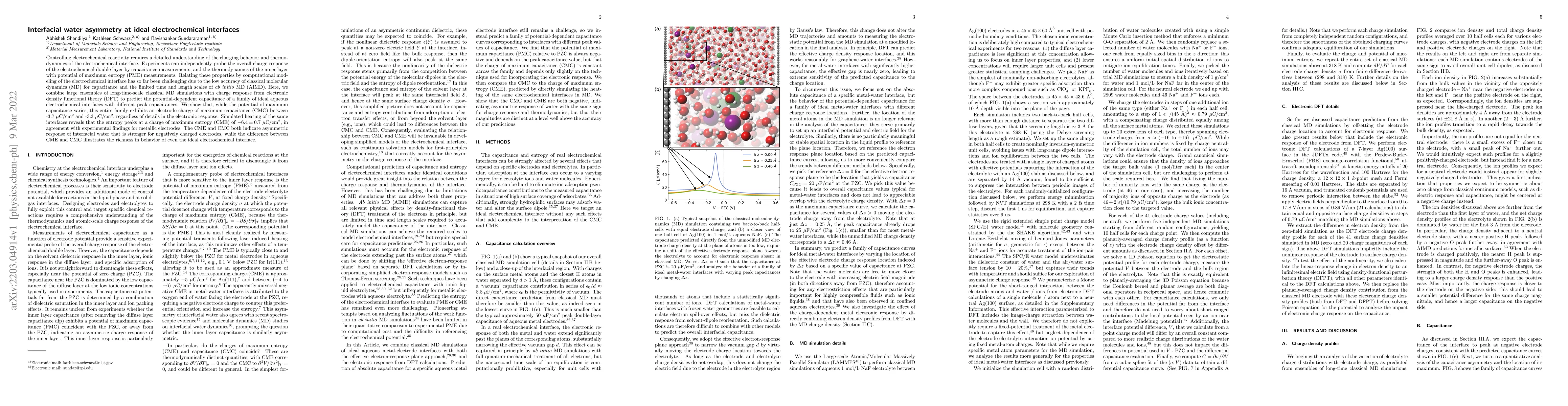 Thumbnail for Interfacial water asymmetry at ideal electrochemical interfaces