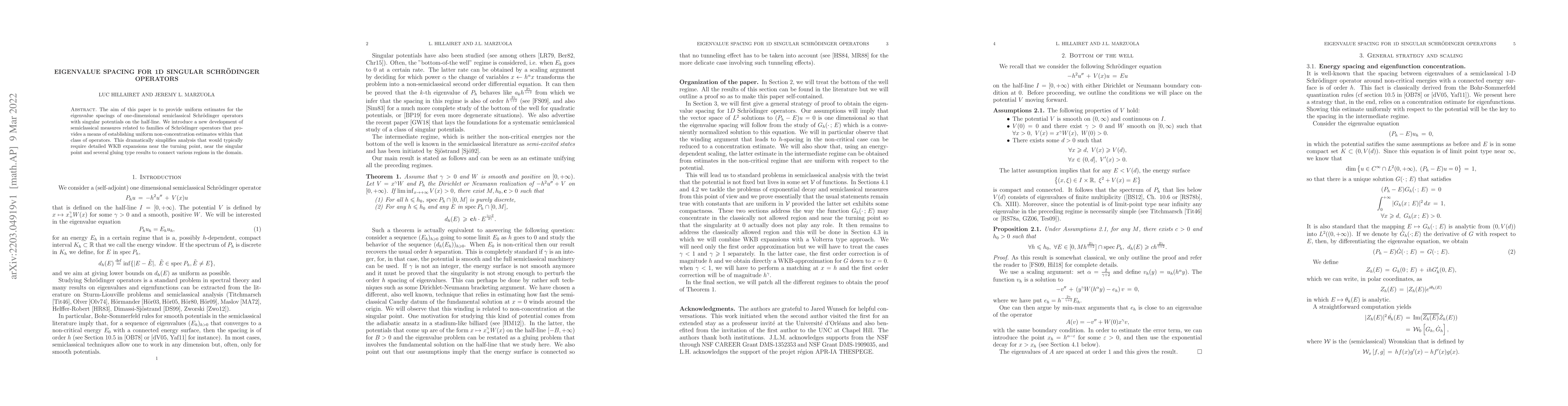 Thumbnail for Eigenvalue spacing for 1D singular Schr\"odinger operators