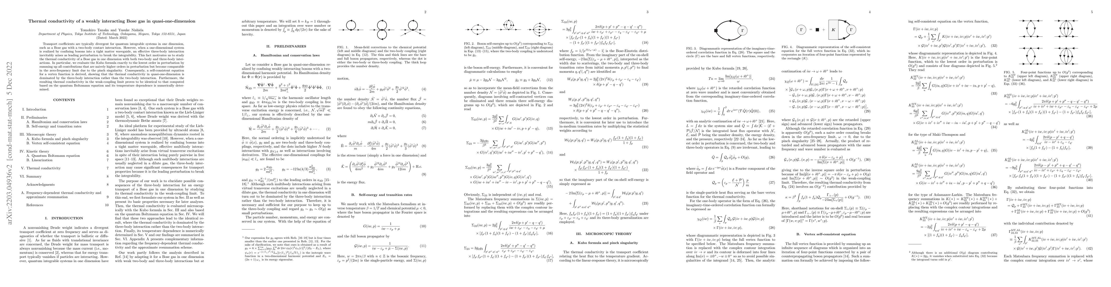 Thumbnail for Thermal conductivity of a weakly interacting Bose gas in
  quasi-one-dimension