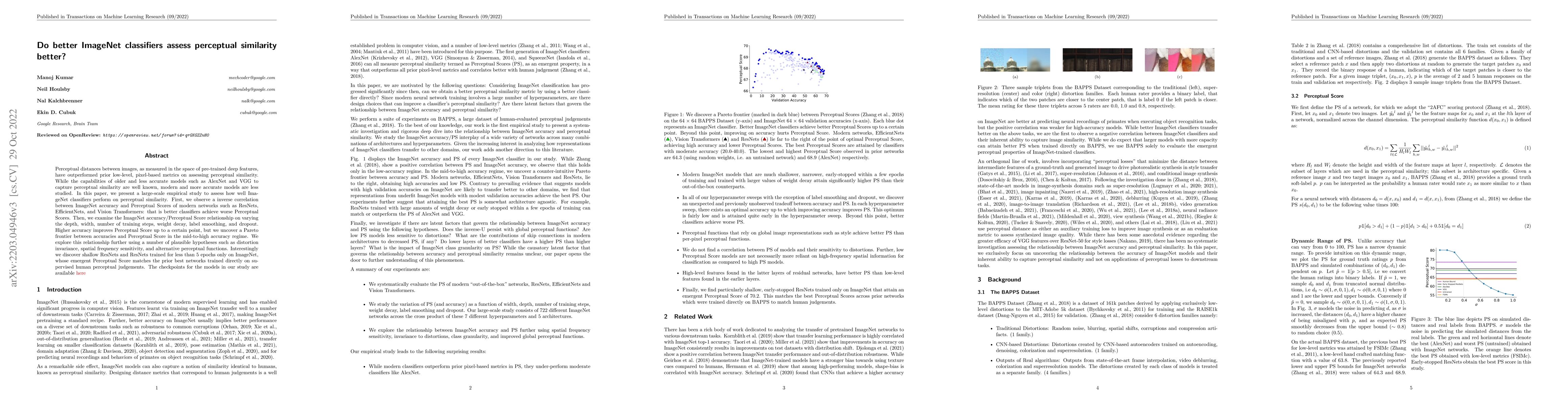 Thumbnail for Do better ImageNet classifiers assess perceptual similarity better?