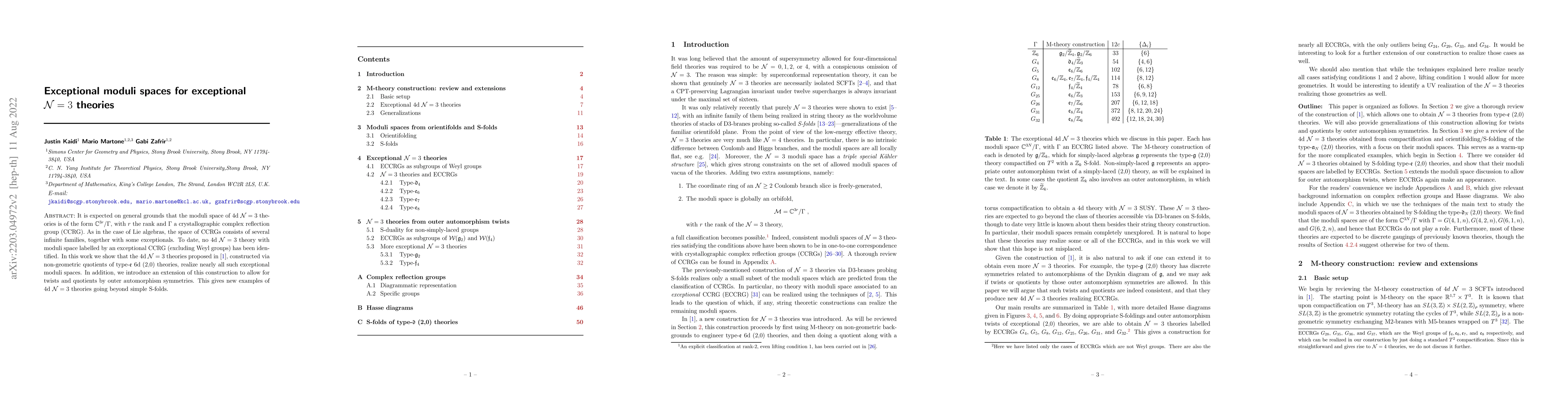 Thumbnail for Exceptional moduli spaces for exceptional $\mathcal{N}=3$ theories