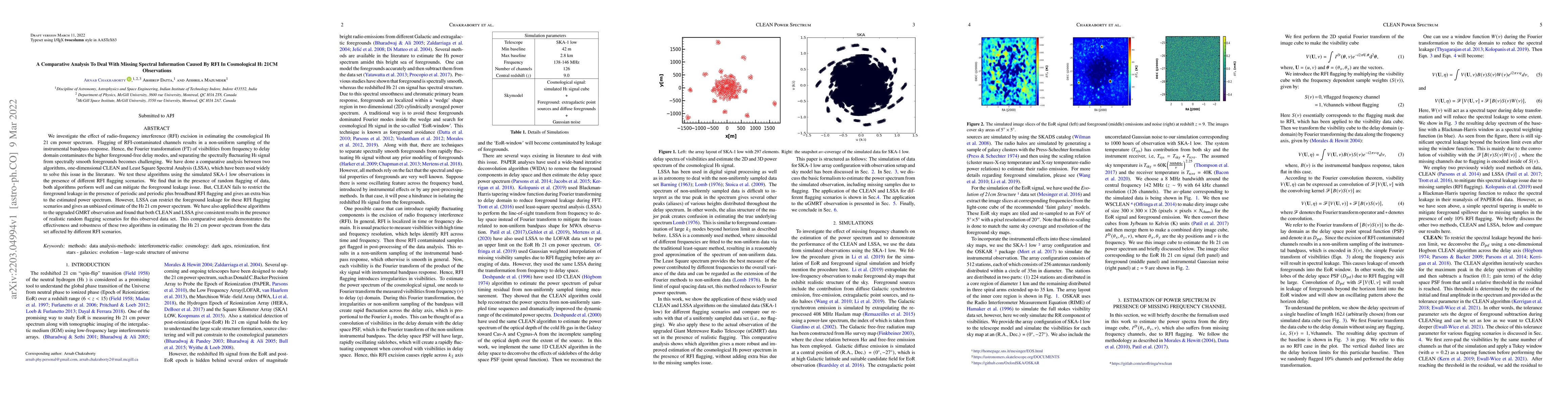 Thumbnail for A Comparative Analysis To Deal With Missing Spectral Information Caused
  By RFI In Cosmological HI 21CM Observations