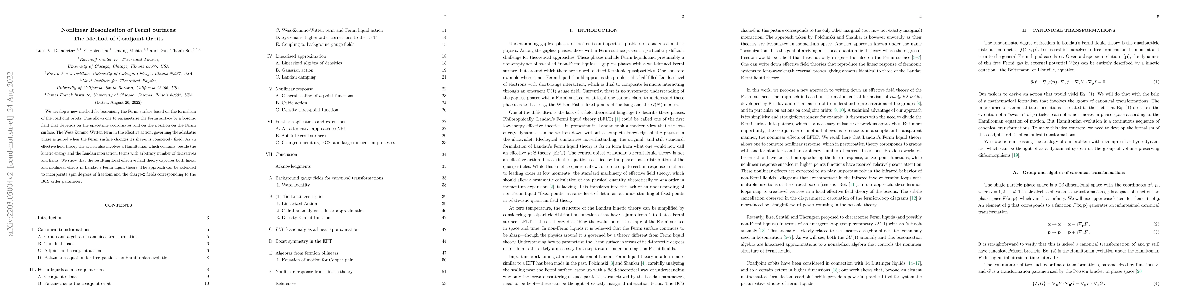 Thumbnail for Nonlinear Bosonization of Fermi Surfaces: The Method of Coadjoint Orbits