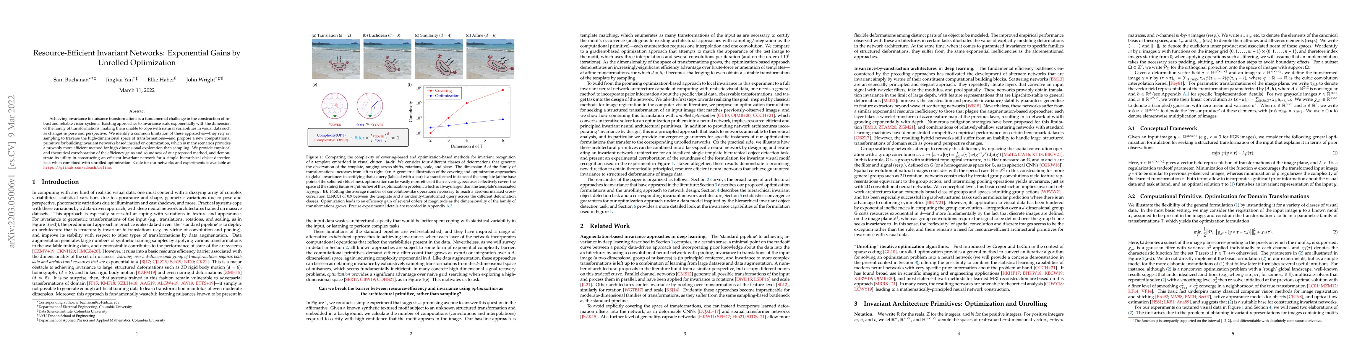 Thumbnail for Resource-Efficient Invariant Networks: Exponential Gains by Unrolled
  Optimization