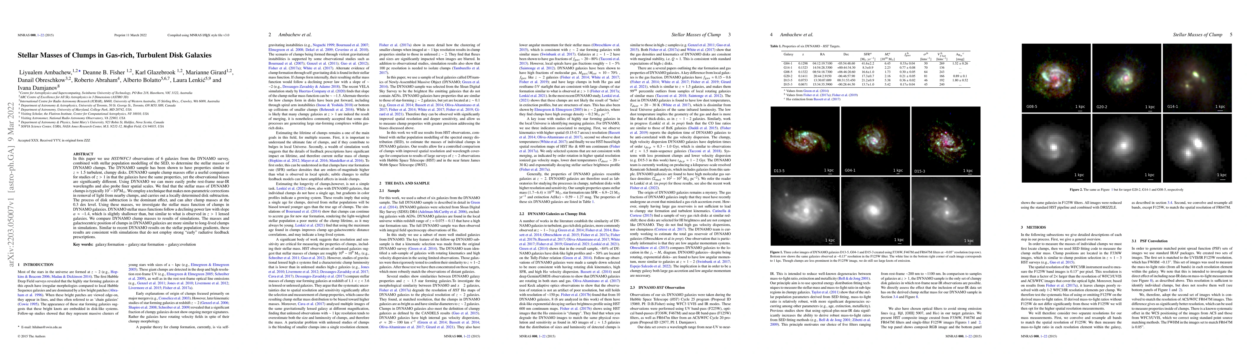 Thumbnail for Stellar Masses of Clumps in Gas-rich, Turbulent Disk Galaxies