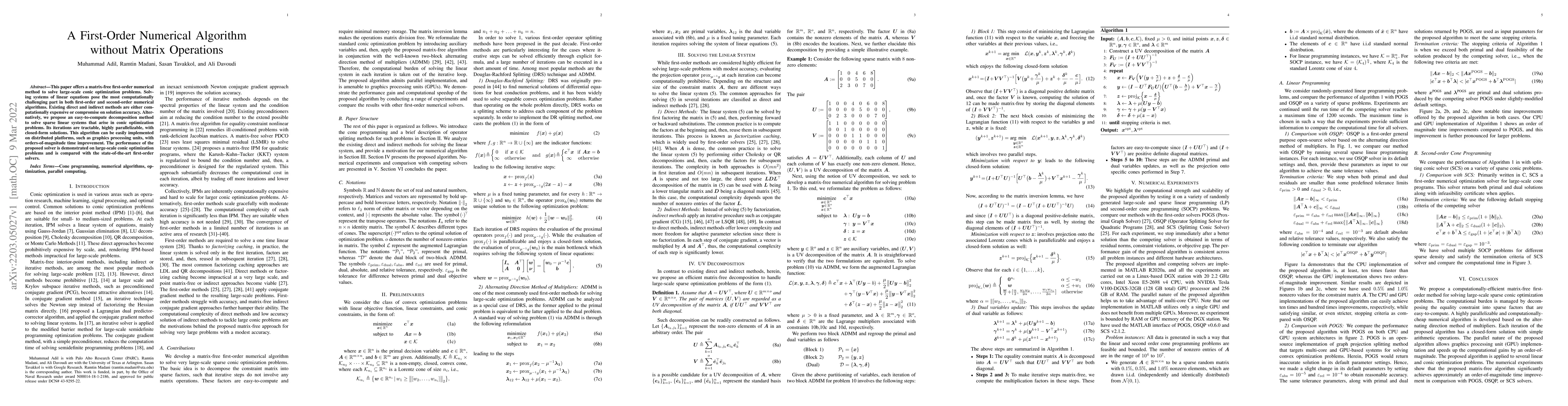 Thumbnail for A First-Order Numerical Algorithm without Matrix Operations