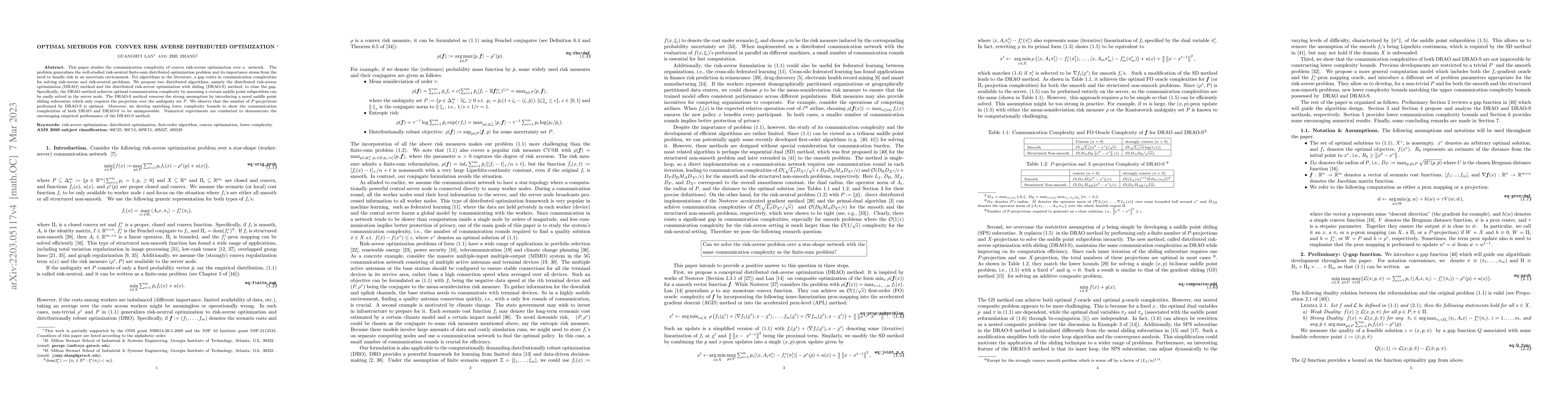 Thumbnail for Optimal Methods for Convex Risk Averse Distributed Optimization