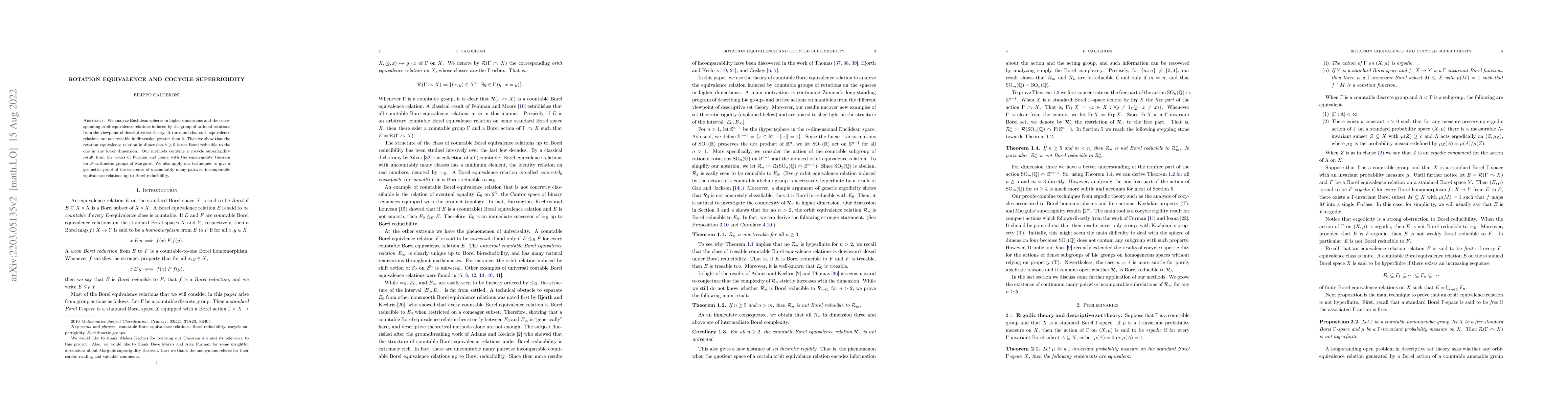 Thumbnail for Rotation equivalence and cocycle superrigidity
