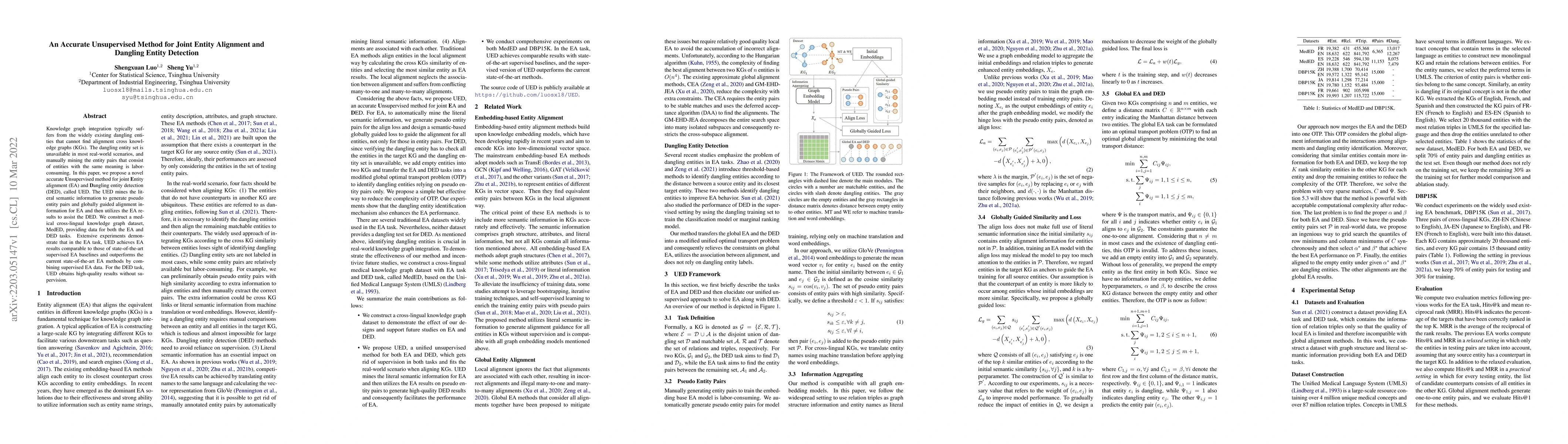 Thumbnail for An Accurate Unsupervised Method for Joint Entity Alignment and Dangling
  Entity Detection