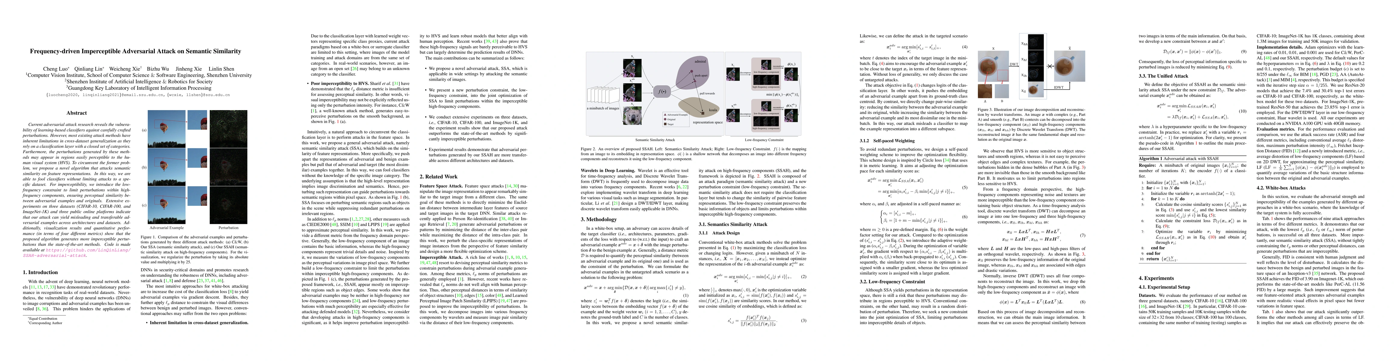 Thumbnail for Frequency-driven Imperceptible Adversarial Attack on Semantic Similarity