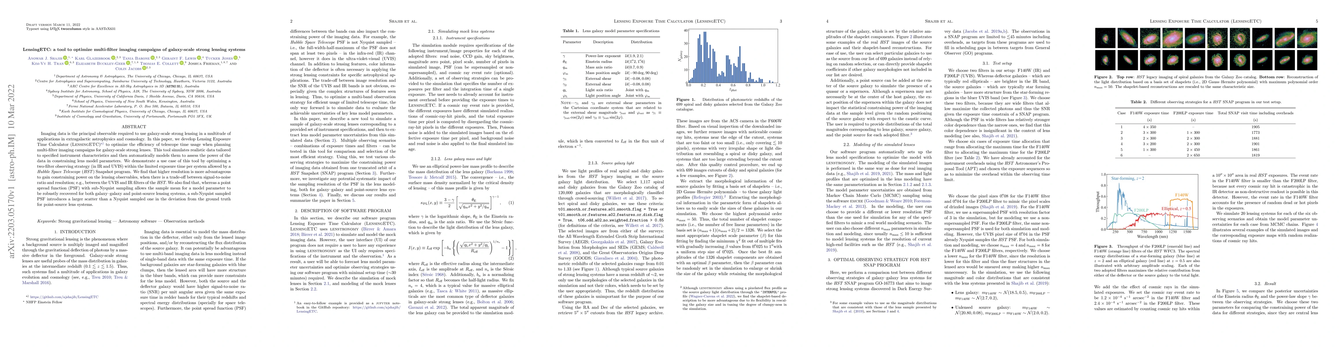 Thumbnail for LensingETC: a tool to optimize multi-filter imaging campaigns of
  galaxy-scale strong lensing systems