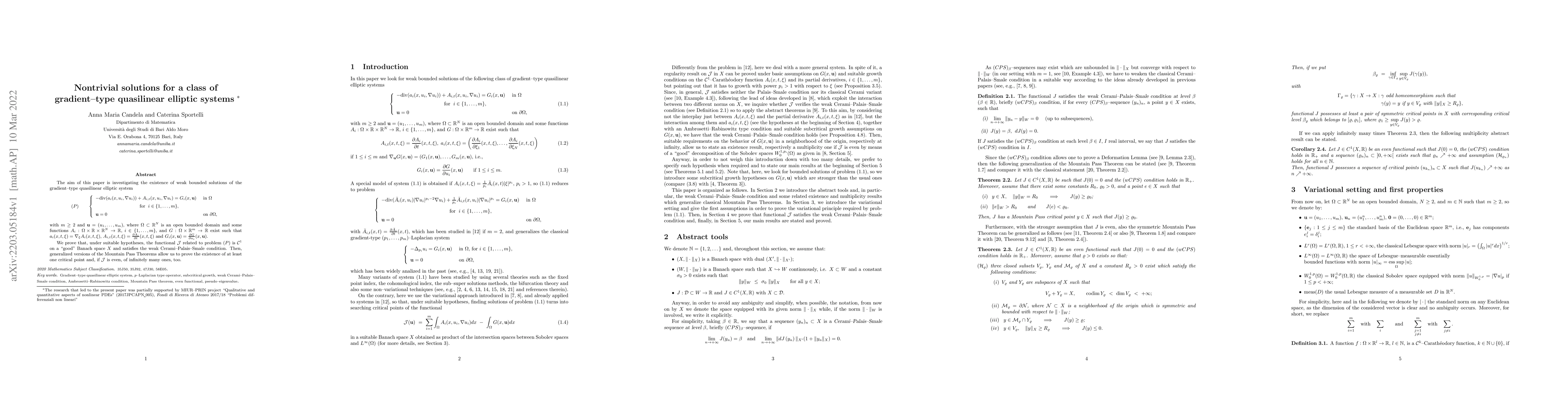 Thumbnail for Nontrivial solutions for a class of gradient-type quasilinear elliptic
  systems