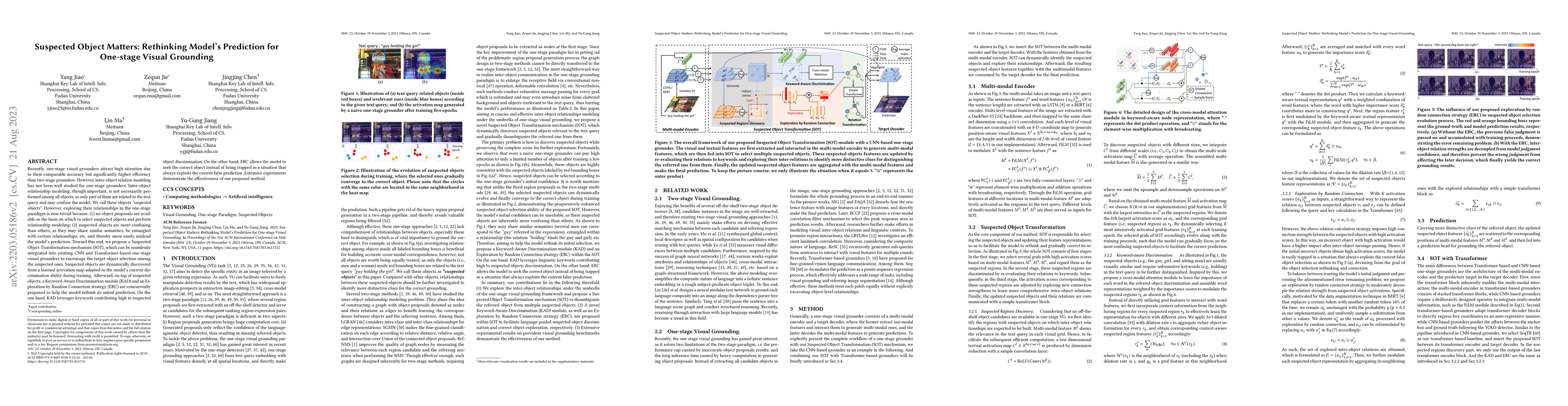 Thumbnail for Suspected Object Matters: Rethinking Model's Prediction for One-stage
  Visual Grounding