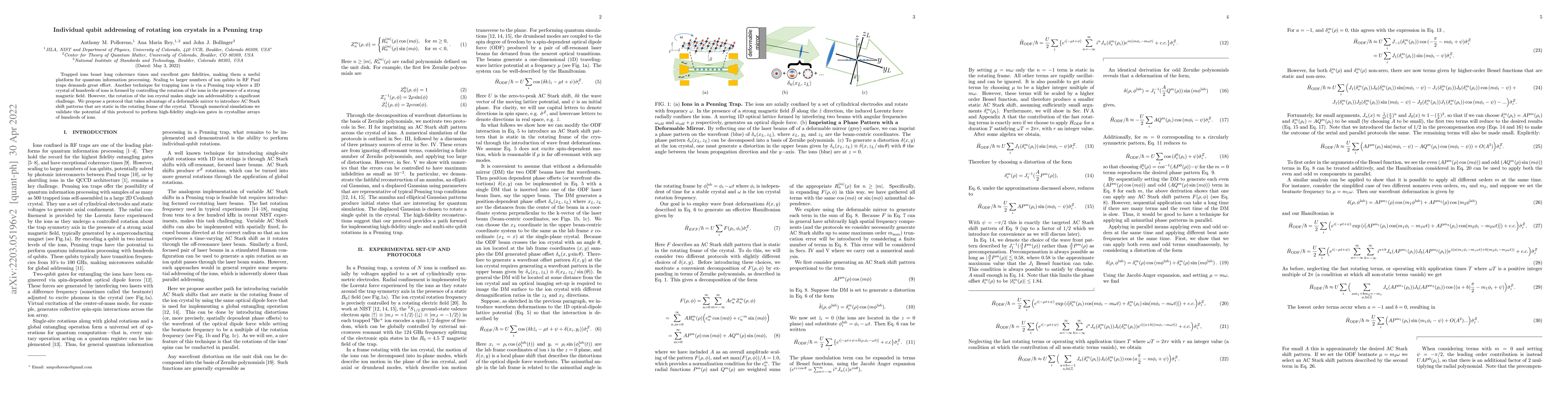 Thumbnail for Individual qubit addressing of rotating ion crystals in a Penning trap