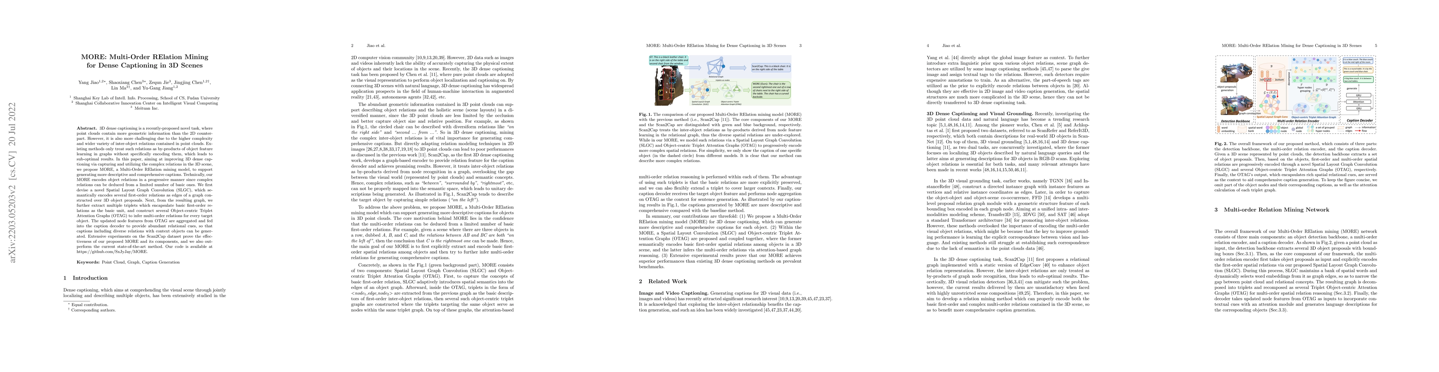 Thumbnail for MORE: Multi-Order RElation Mining for Dense Captioning in 3D Scenes