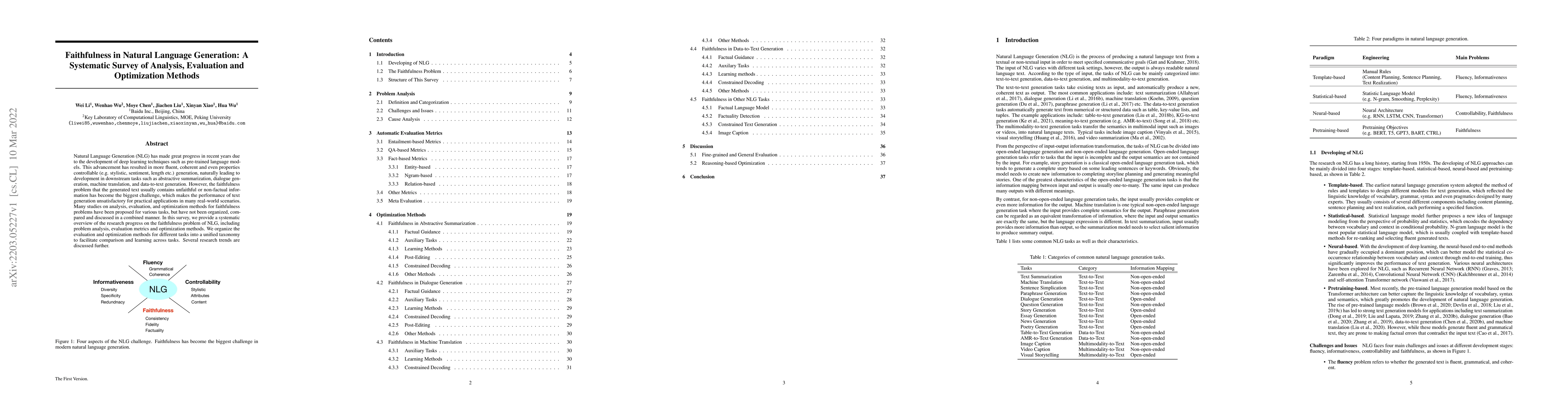 Thumbnail for Faithfulness in Natural Language Generation: A Systematic Survey of
  Analysis, Evaluation and Optimization Methods