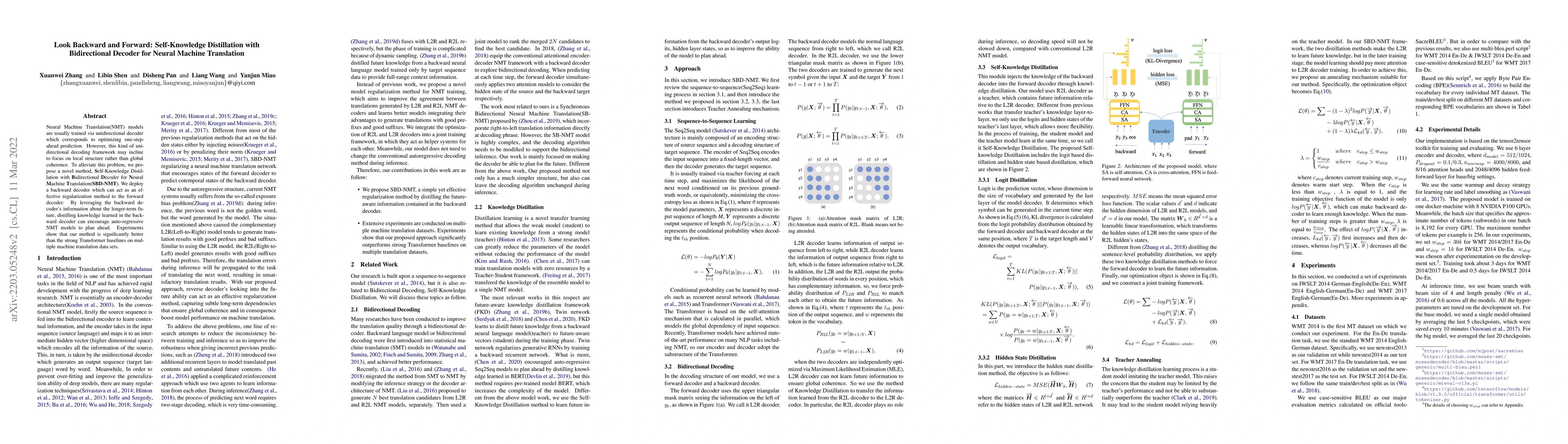 Thumbnail for Look Backward and Forward: Self-Knowledge Distillation with
  Bidirectional Decoder for Neural Machine Translation