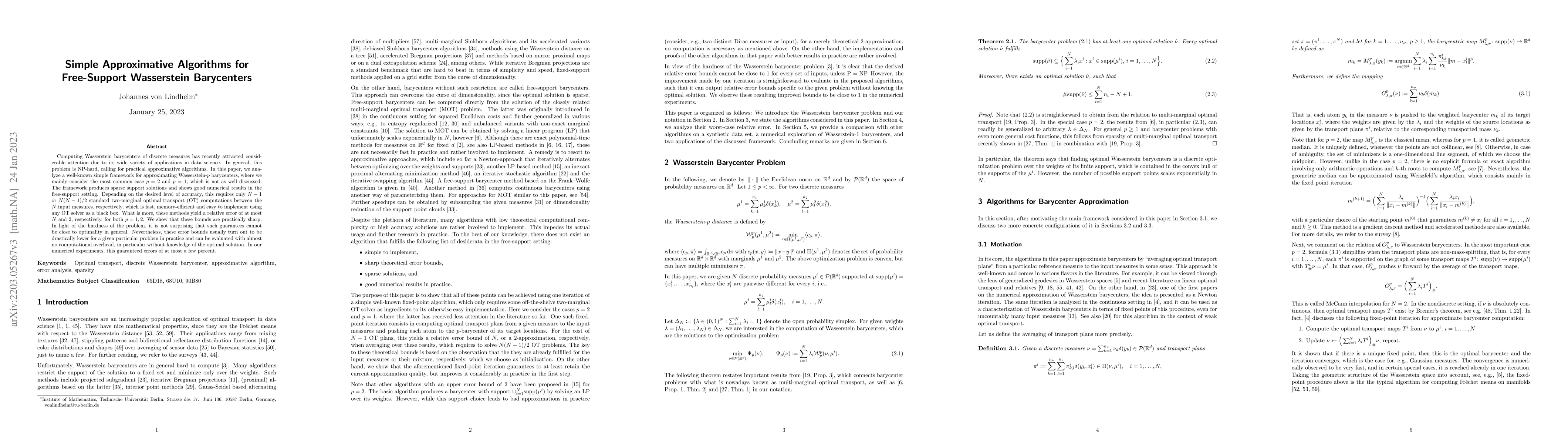 Thumbnail for Simple Approximative Algorithms for Free-Support Wasserstein Barycenters