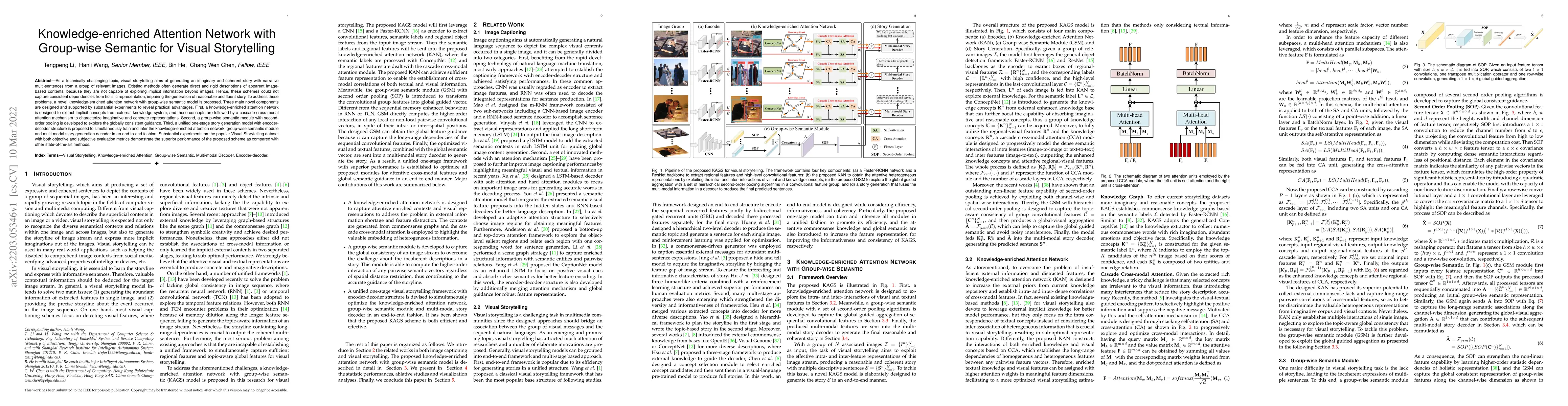 Thumbnail for Knowledge-enriched Attention Network with Group-wise Semantic for Visual
  Storytelling