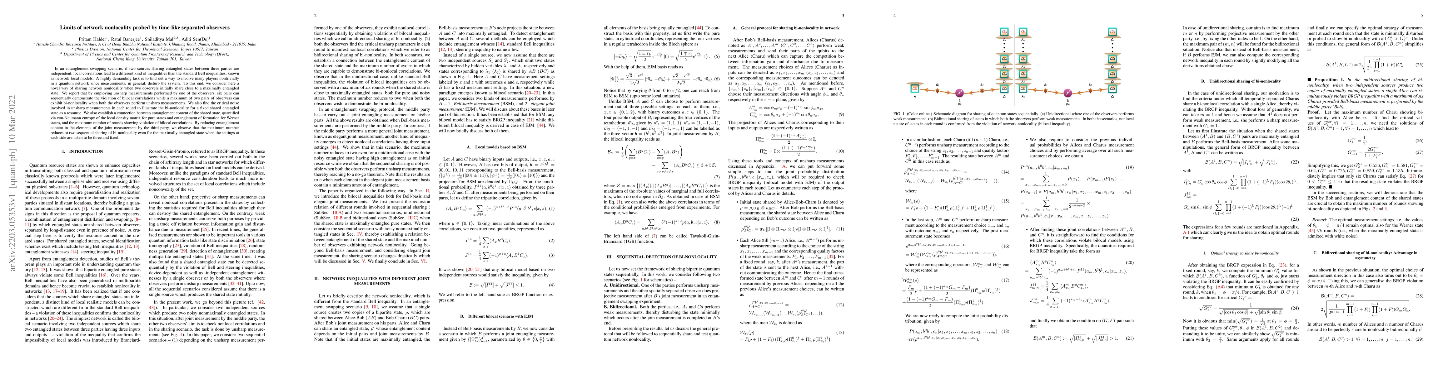 Thumbnail for Limits of network nonlocality probed by time-like separated observers