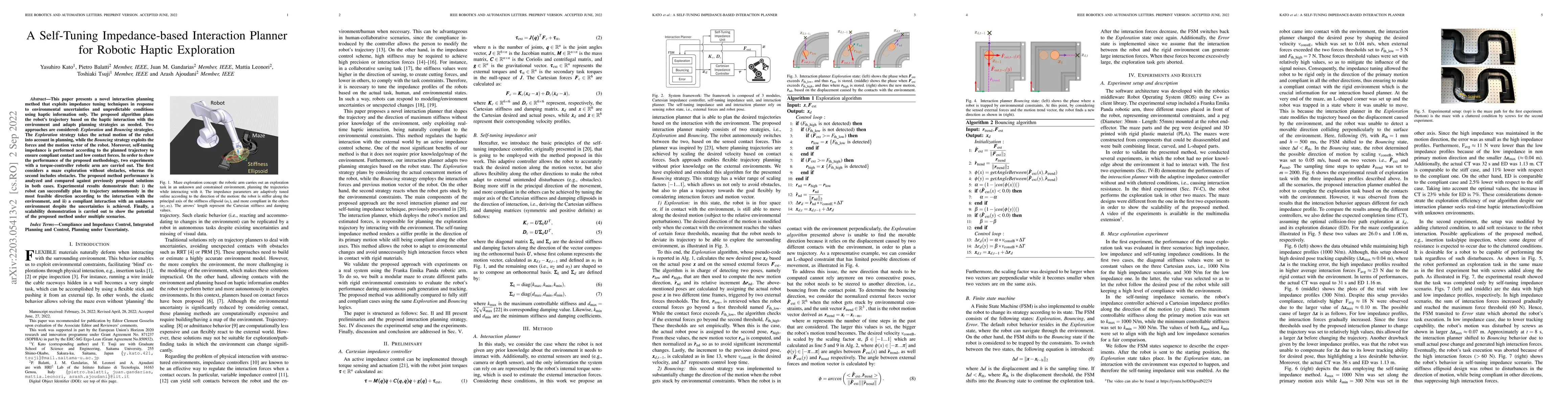 Thumbnail for A Self-Tuning Impedance-based Interaction Planner for Robotic Haptic
  Exploration