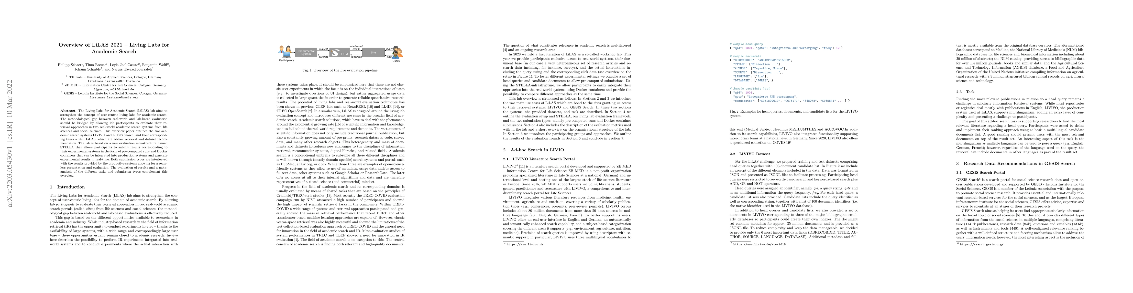 Thumbnail for Overview of LiLAS 2021 -- Living Labs for Academic Search