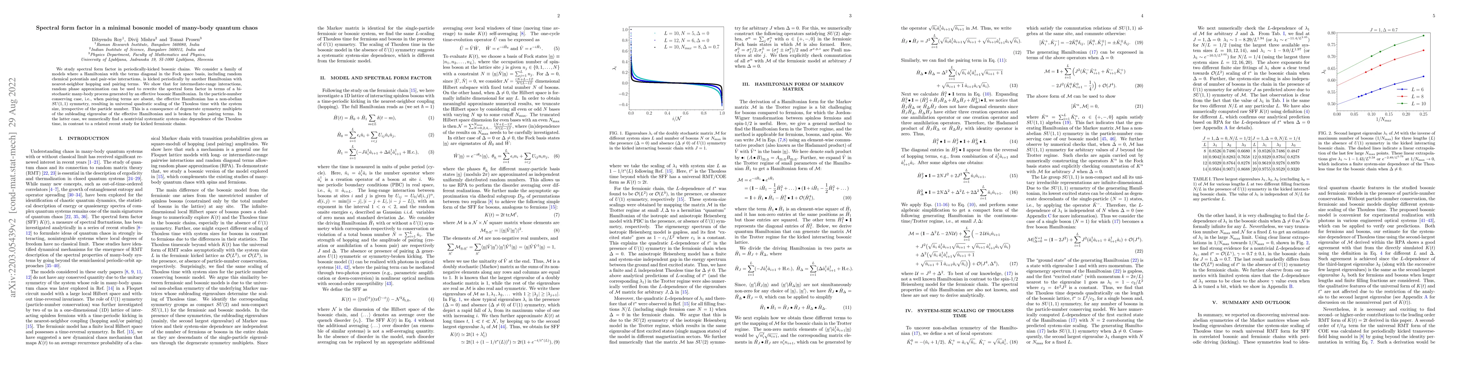 Thumbnail for Spectral form factor in a minimal bosonic model of many-body quantum
  chaos