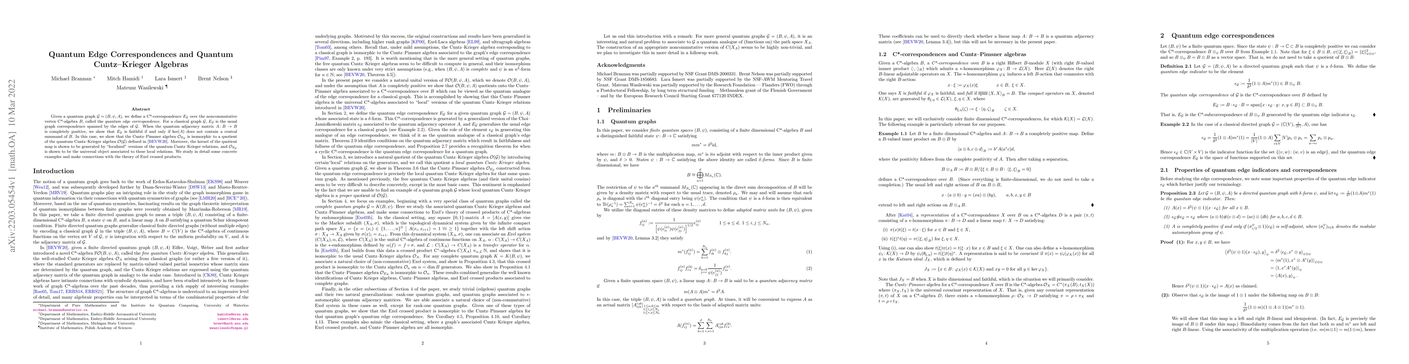 Thumbnail for Quantum edge correspondences and quantum Cuntz-Krieger algebras