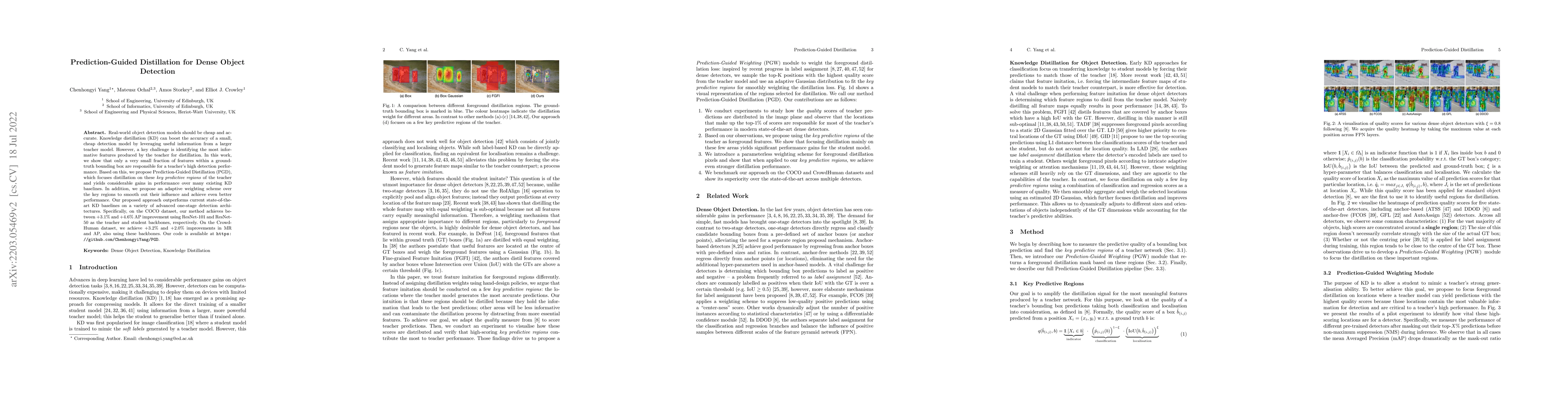 Thumbnail for Prediction-Guided Distillation for Dense Object Detection