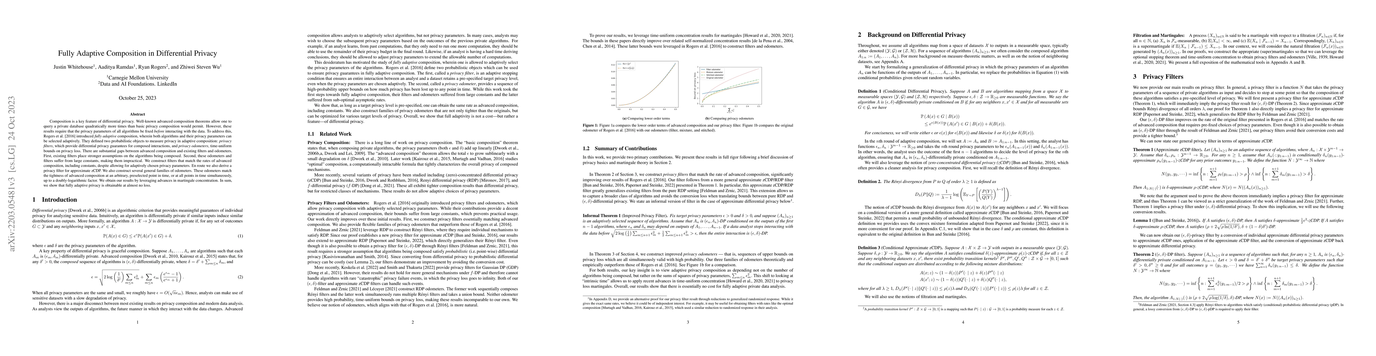 Thumbnail for Fully Adaptive Composition in Differential Privacy