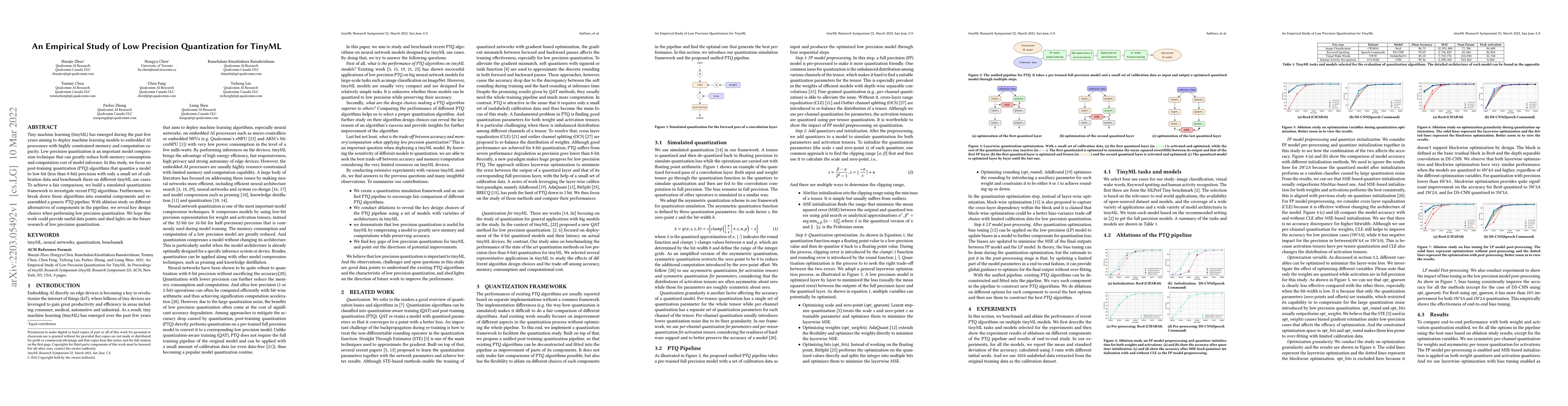 Thumbnail for An Empirical Study of Low Precision Quantization for TinyML