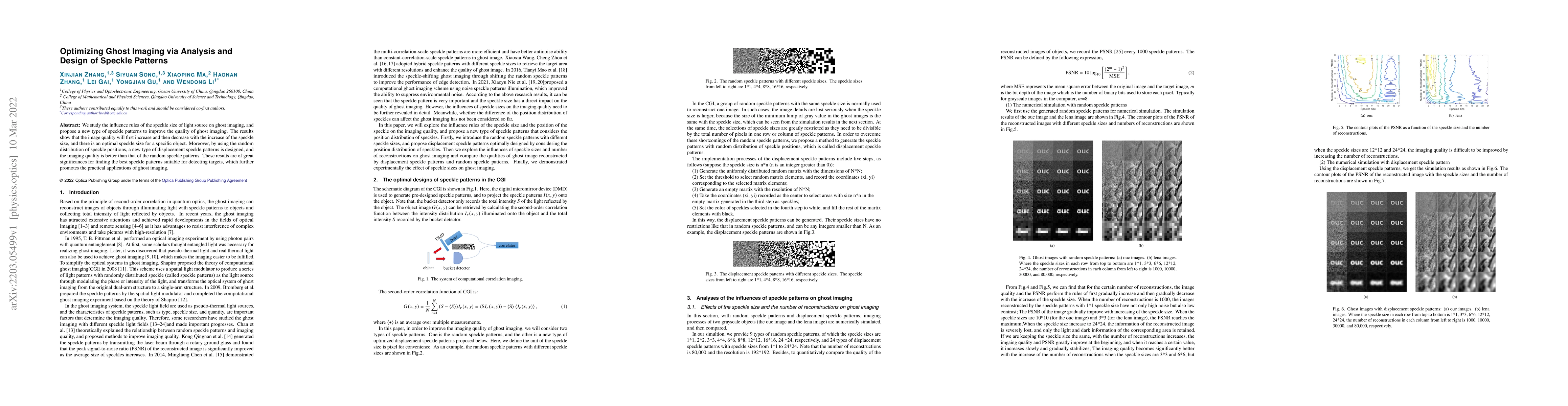 Thumbnail for Optimizing Ghost Imaging via Analysis and Design of Speckle Patterns