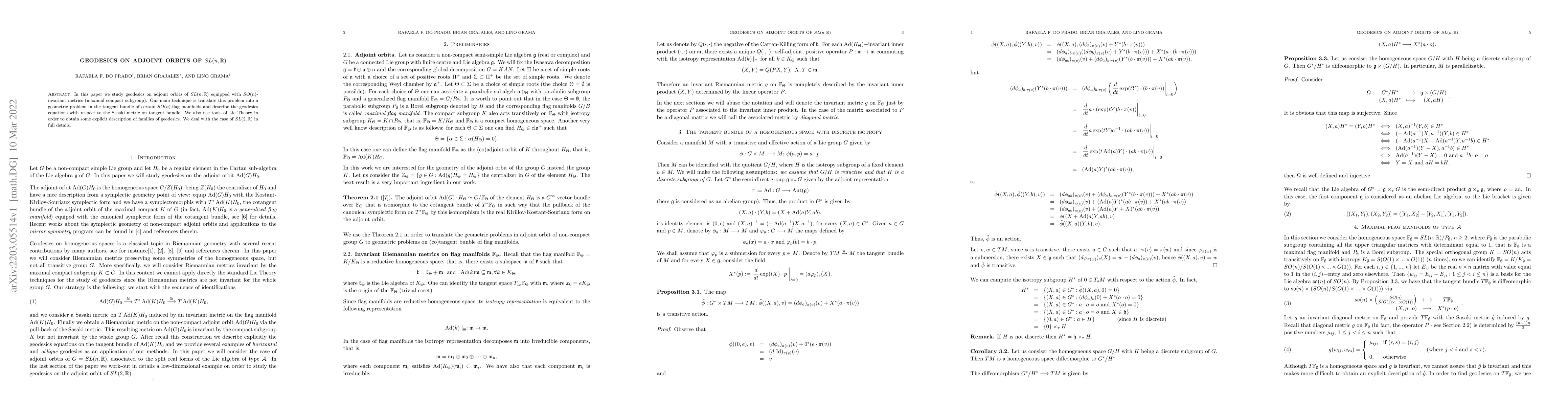 Thumbnail for Geodesics on adjoint orbits of $SL(n, \mathbb{R})$