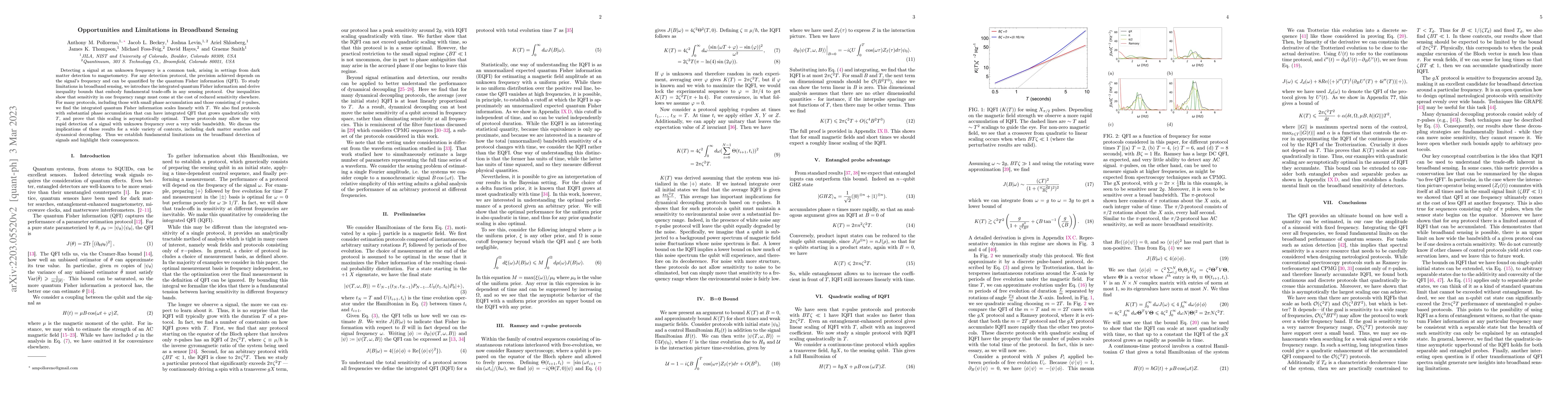 Thumbnail for Opportunities and Limitations in Broadband Sensing
