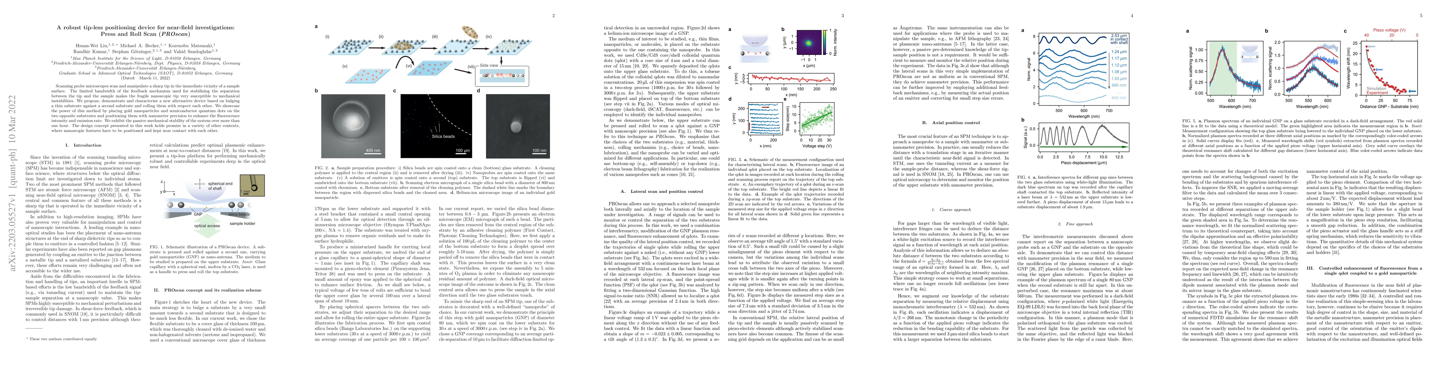 Thumbnail for A robust tip-less positioning device for near-field investigations:
  Press and Roll Scan (PROscan)
