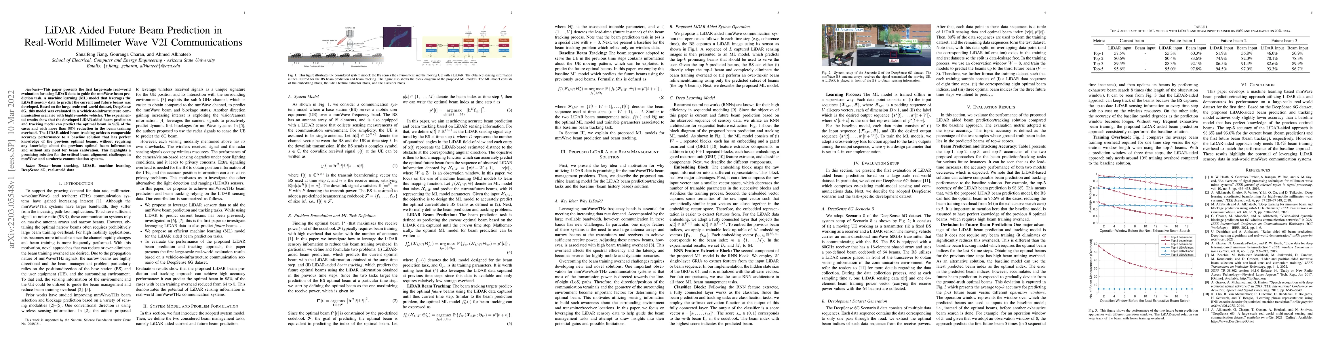 Thumbnail for LiDAR Aided Future Beam Prediction in Real-World Millimeter Wave V2I
  Communications
