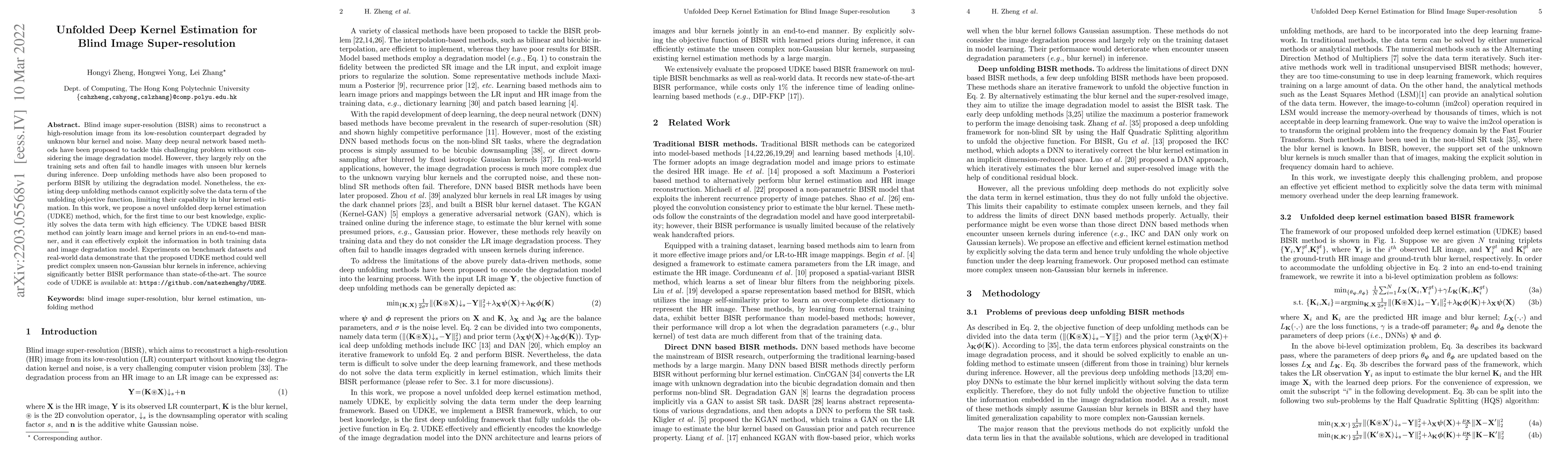 Thumbnail for Unfolded Deep Kernel Estimation for Blind Image Super-resolution