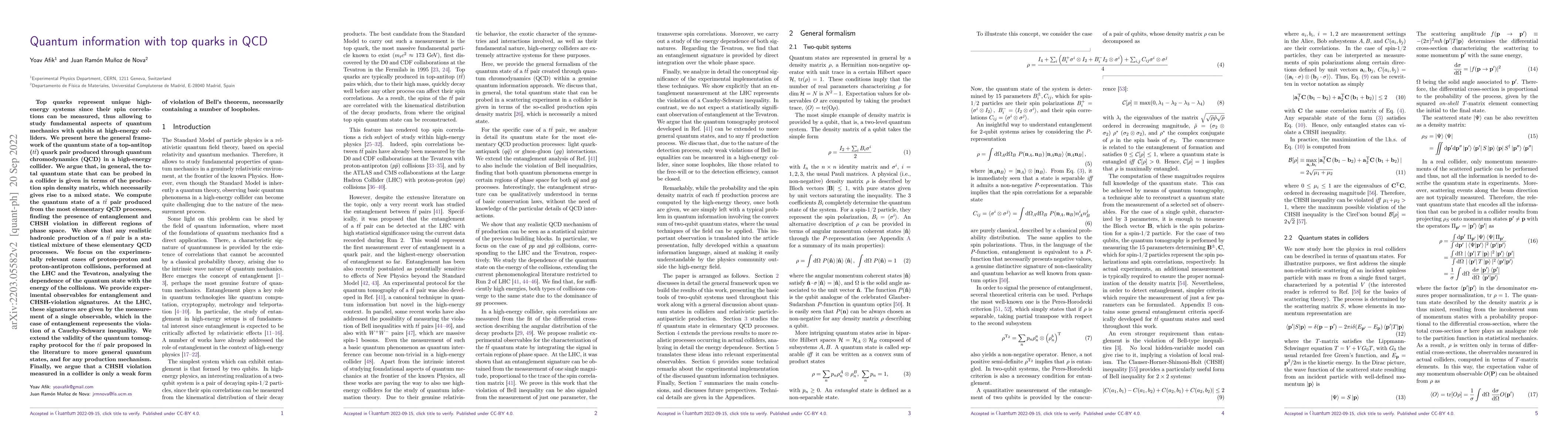 Thumbnail for Quantum information with top quarks in QCD