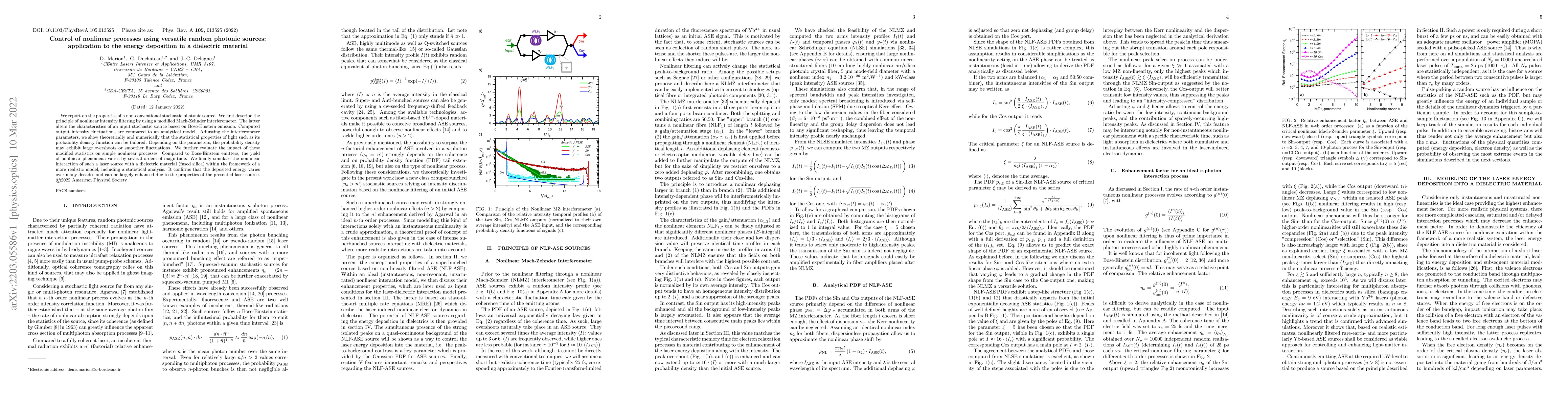 Thumbnail for Control of nonlinear processes using versatile random photonic sources:
  Application to the energy deposition in a dielectric material