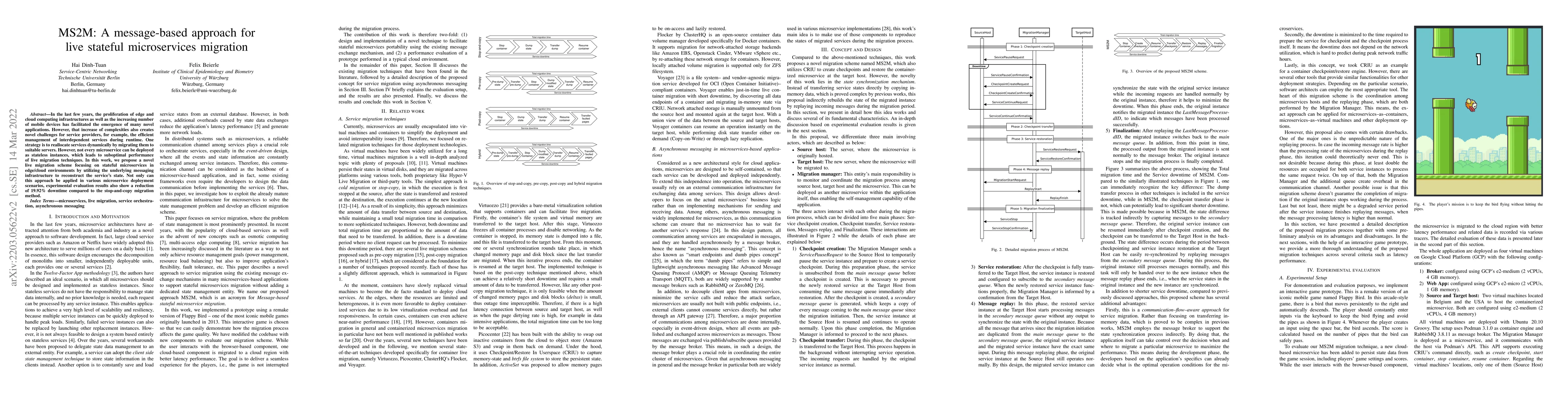 Thumbnail for MS2M: A message-based approach for live stateful microservices migration