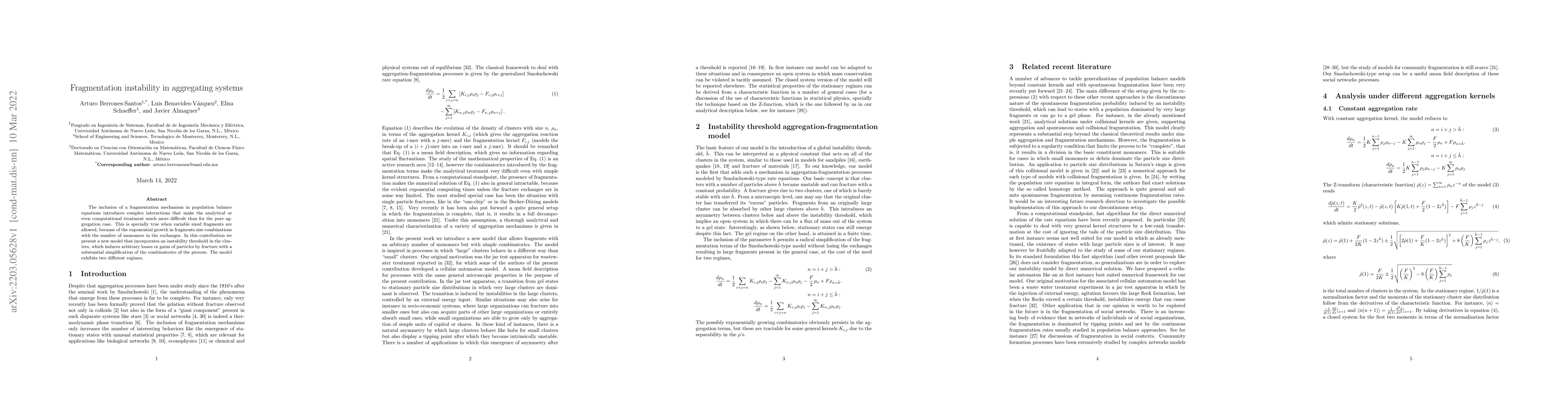 Thumbnail for Fragmentation instability in aggregating systems