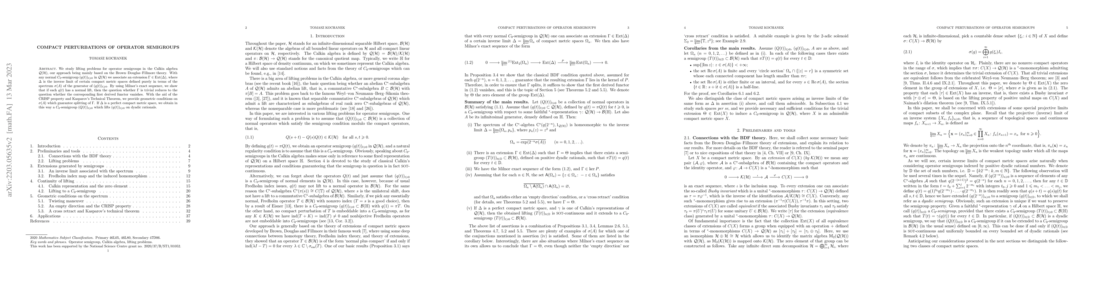 Thumbnail for Compact perturbations of operator semigroups